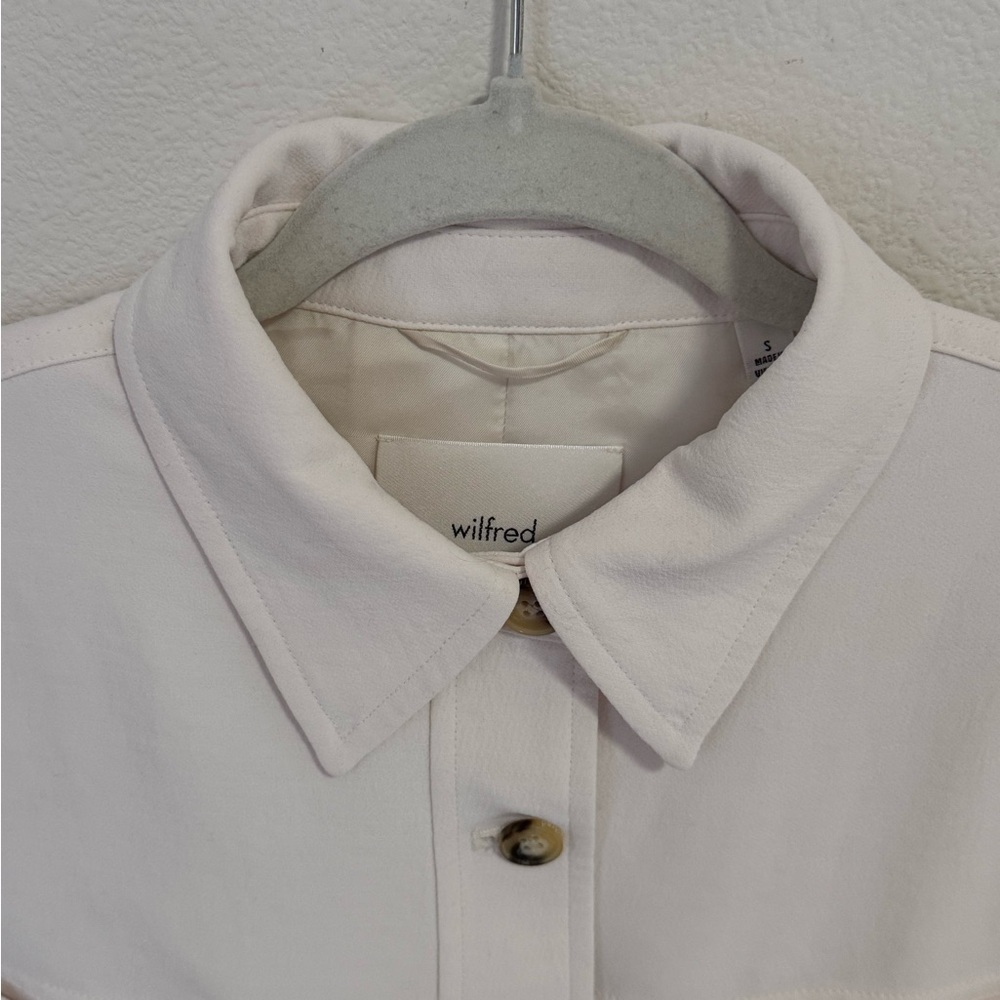 Aritzia White Cropped Button-Front Jacket - image 3